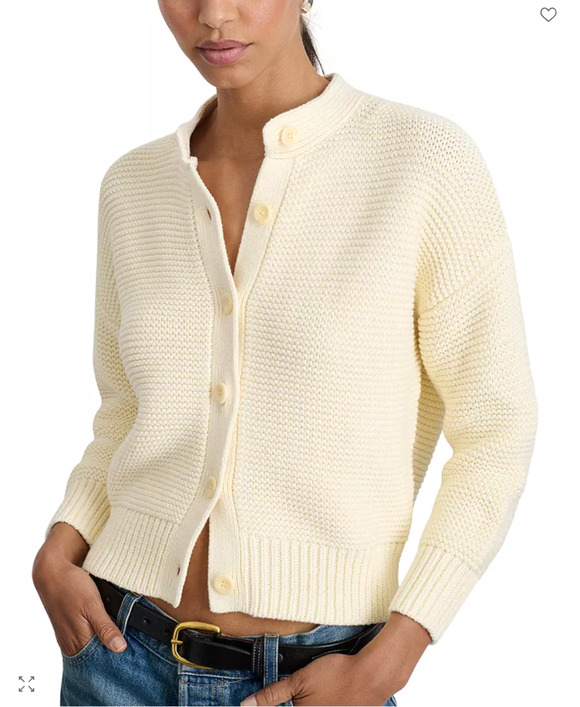 Alex Mill Sweaters - ALEX MILL NWT Evereve Nico Cotton Button Front Cardigan Sweater in Ivory // XS